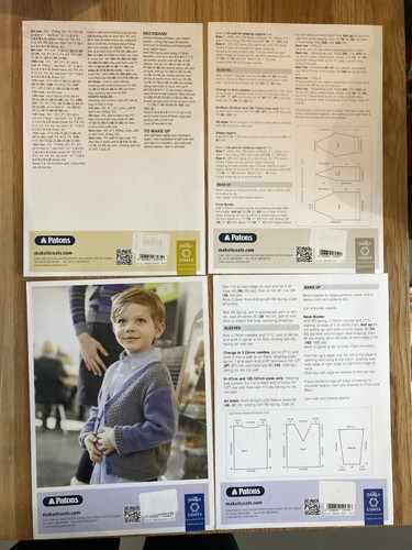Knitting pattern x 4 Mens and laides jumpers and cardigans by Patons - Picture 2 of 2