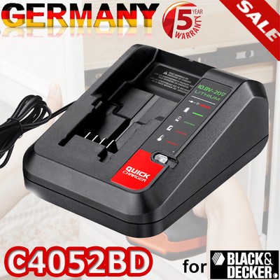 20V Schnell-Ladegerät PCC692L C4052BD für Porter Cable Für BLACK+DECKER Akku