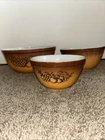 Vintage Pyrex Old Orchard 3 Piece Nesting Mixing Bowl Set 401/402/403