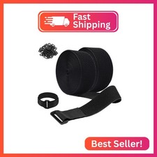 Jumpso 2 Rolls 26FT 2 inch Wide Cable Straps with 20 Buckles, Heavy Duty Nylon H