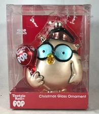 TOOTSIE ROLL POP MR. OWL Glass Christmas Ornament KAT & ANNIE New in Box!
