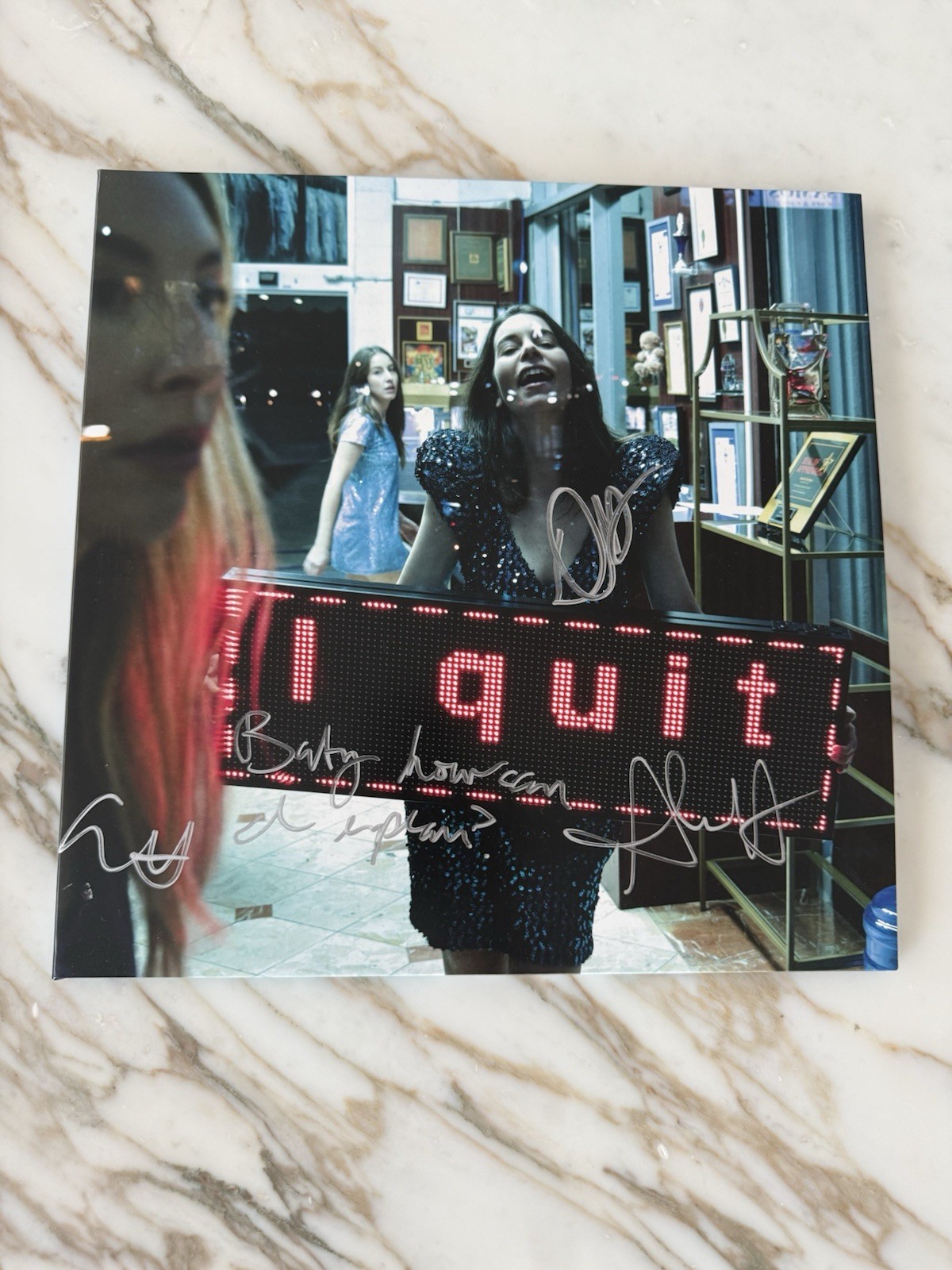 Haim I Quit SIGNED Light Blue Double Vinyl LP with HANDWRITTEN LYRICS
