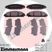 Zimmermann BremsbeläGe Vorne FüR Chrysler 300 C Touring Dodge Charger