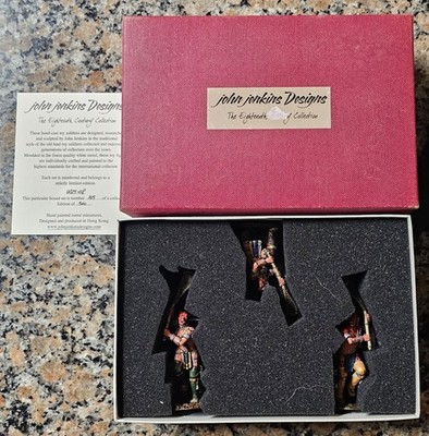 Rare 3 Figure JOHN JENKINS WOODLAND INDIAN LACROSSE PLAYERS Set- WIM-08 #155