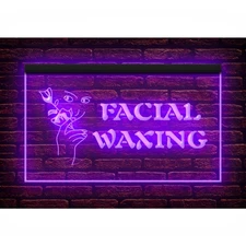 Facial Waxing Beauty Salon Shop Dual Color Two Tone illuminated Neon Sign
