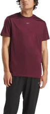 Reebok Men's ID Train Short Sleeve Polyester Tech Tee T-shirt Black Cherry Large