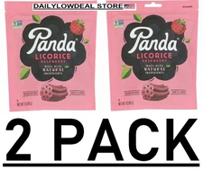 2 PACK - Panda Licorice Raspberry Licorice 7 oz Each (Total 14oz)