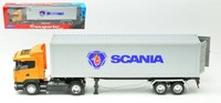 Welly 1/32 Lkw Scania R470 Mit Orangem AnhÄNger Statisches Modell Diecast