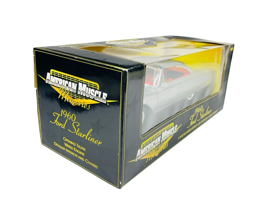 #32300 Ertl Memories Silver 1960 Ford Starliner ~ 1:18 2000 Sealed Diecast - Image 4 of 4