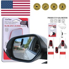 Blind Spot Mirror  Rhombus Shaped HD Glass Frameless Convex Rear View Mirror w...