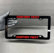 Custom Personalized Name Car Tag 3D Acrylic License Plate Frame Logo MULTICOLOR