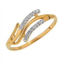 Damenring Ring Goldring mit Zirkonia aus 585er Rotgold Roségold