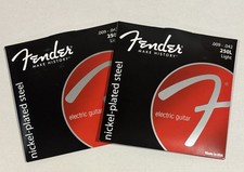 2 X Fender 250L Electric Guitar Strings, Nickel Plated Steel. .009-.042.
