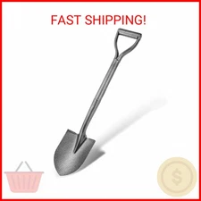 All Metal Shovels for Digging Gardening - 30in Small Shovel Spade with Short D H