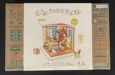 Robotime DG101 DIY Miniature Doll House Room LISA'S TAILOR SHOP Kit w/LED Lights