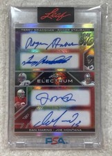 Leaf Electrum The Big Four 1/1 Quad Auto Marino, Bradshaw, Staubach, and Montana