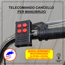 TELECOMANDO CANCELLO UNIVERSALE PER MANUBRIO MOTO BICI MULTIFREQUENZA ROLLING