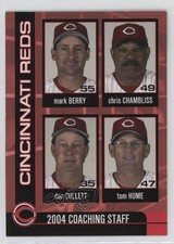 2004 Kahn's Cincinnati Reds Mark Berry Don Gullett Tom Hume Chris Chambliss 0q3