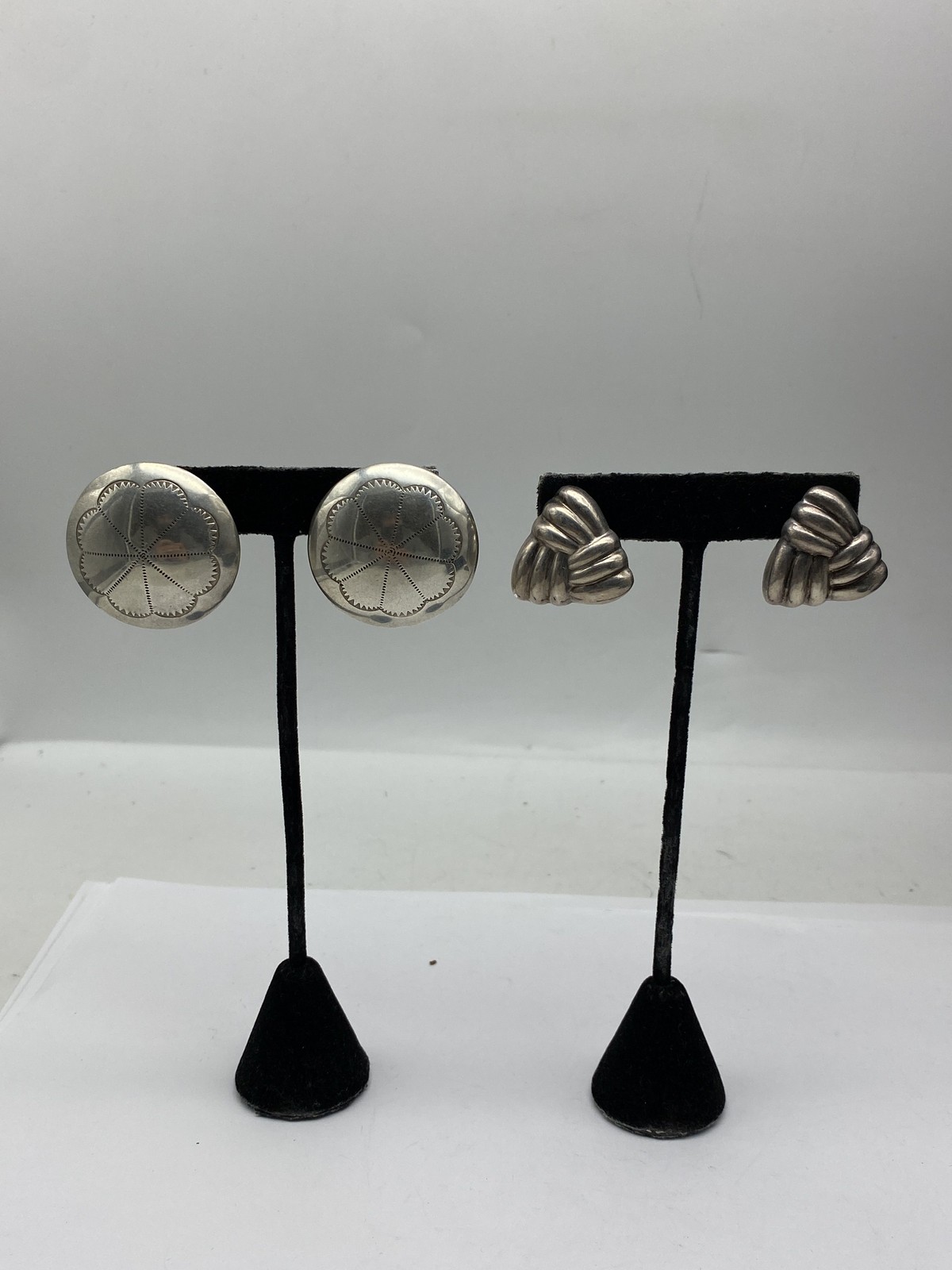 Sterling Silver Assorted Earring Bundle 2pcs 23.4… - image 1