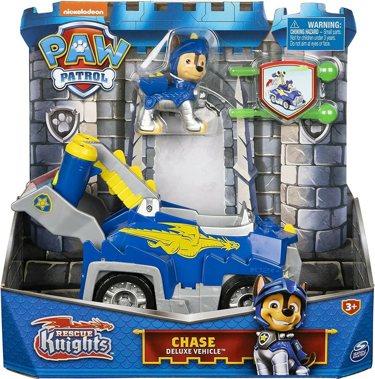 PAW Patrol Chase Action Figure Rescue Knights Transforming Toy Car BRAND NEW!!