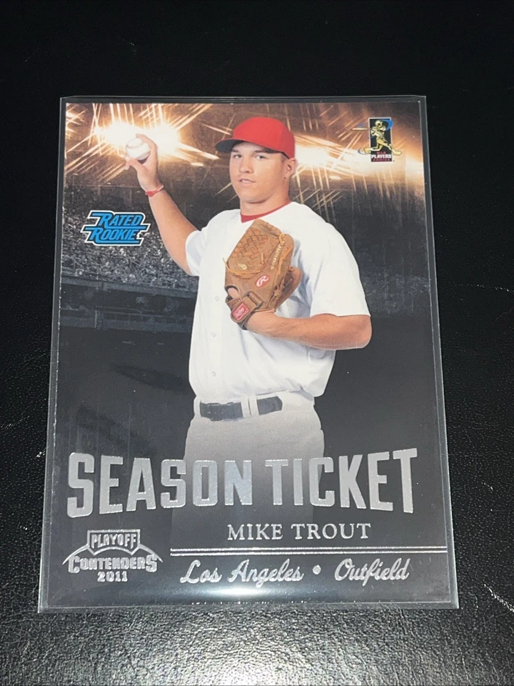 MIKE TROUT 2011 Playoff #1 Draft Pick RATED Rookie Card RC LA Angels ROY AS MVP - Imagem 2 de 4