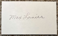 Max Lanier signed card - Cardinals Giants debut 1938