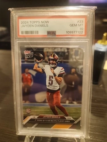 2024 Topps Now Jayden Daniels #23 Rookie RC Washington Commanders PSA 10
