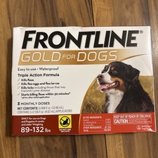 Frontline Gold For Dogs 89-132 lbs, Red 3 Tubes