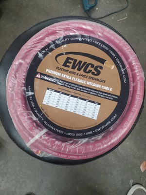 EWCS 2 Gauge Schweißkabel – 600 Volt, Extra Flexibel, 100 Fuß (ca. 30,5 M), Sonnen- & Wasserbeständig, Made In USA