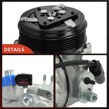 1x Klimakompressor 6ZV12 2-Polig für VW Polo Stufenheck 602 604 612 614 1.6L