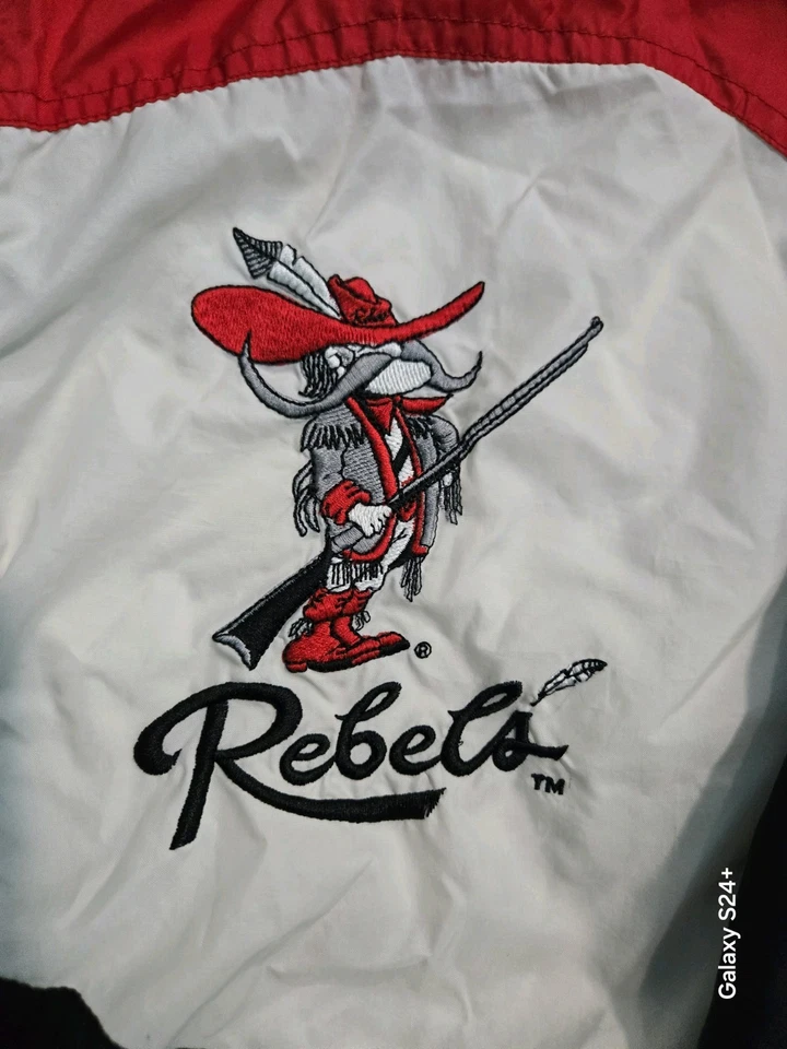 Vtg 90s Apex One Ole Miss Rebels Colonel Reb Jacket M 20x24 Windbreaker NCAA - Image 3 of 4