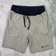 Champion Heavyweight Gray Sweat Shorts Drawstring Waistband Side Pockets Men  s M