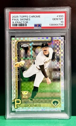 2025 Topps Chrome Paul Skenes #300 Rookie Cup X-Fractor (RC) PSA 10 Gem Mint