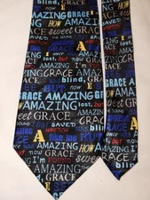 Steven Harris Jacquard Amazing Grace Necktie Religious Choir 60" X 4"
