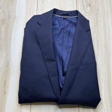 J Crew Ludlow Loro Piana Slim Fit Sport Coat Jacket Blue Double Vented Wool 36R