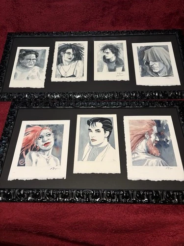 Jill Thompson Original Artwork Signed, Sandman Portraits, Framed, Collection
