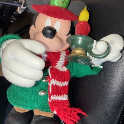 Vintage 1999 Santa's Best Disney Caroling Mickey Mouse Animated Ornament 0551