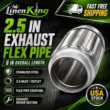 2 12 Exhaust Flex Pipe 2.5 X 6 Heavy Duty Stainless Steel 6 Oal - Rk7516 2 12 Exhaust Flex Pipe 2.5 X 6 Heavy Duty Stainless Steel 6 Oal - Rk7516