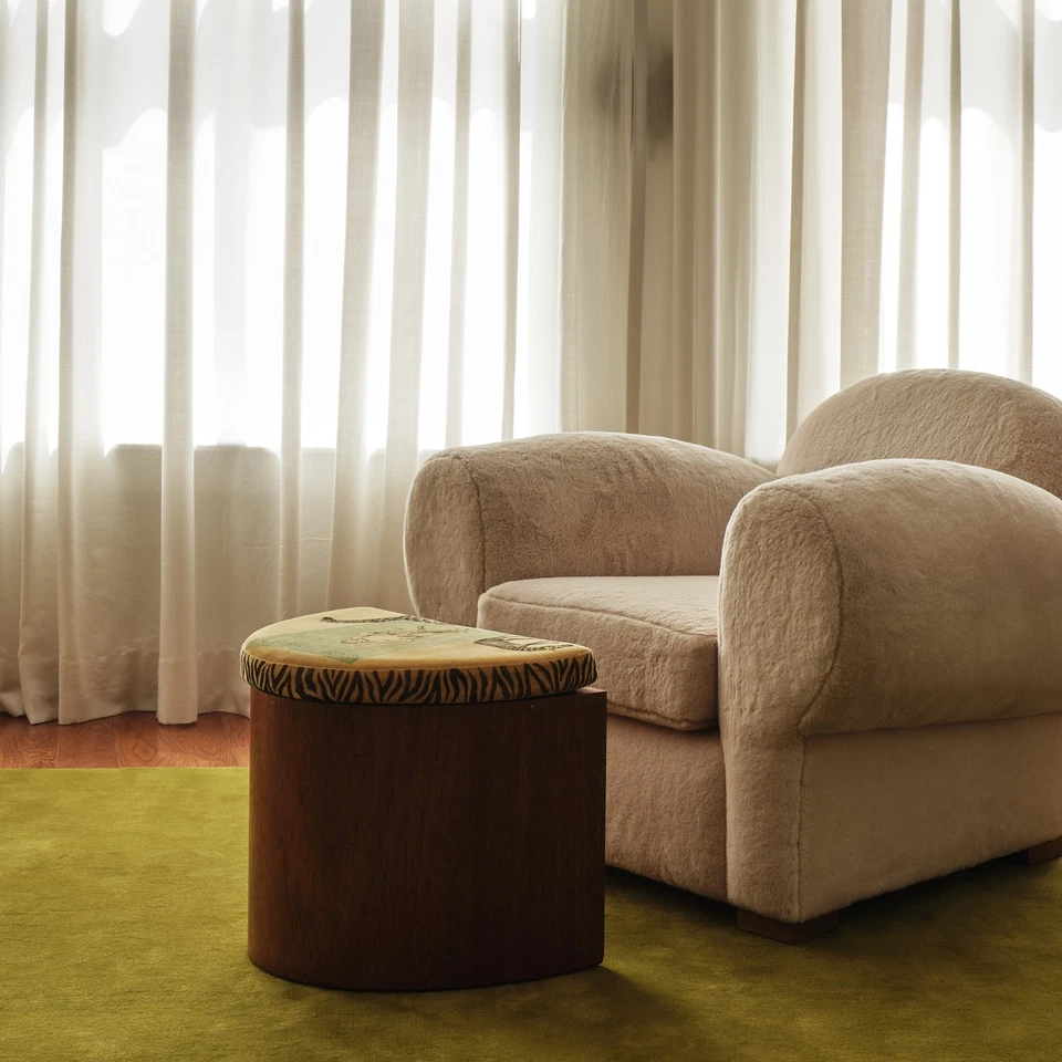 Hand-Tufted Wool & Viscose Rug Green Modern Living Room Carpet Custom Size - Image 4 of 4