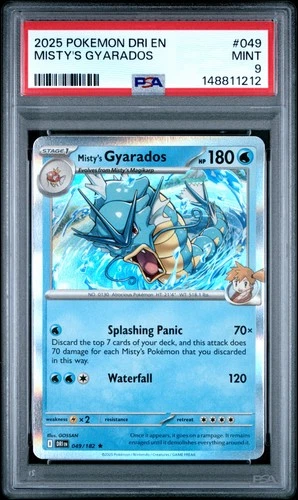 2025 POKEMON DRI EN-DESTINED RIVALS #049 MISTY'S GYARADOS PSA 9
