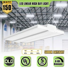 150W LED Linear High Bay Light Commercial Warehouse Shop Light Fixtures 22500lm