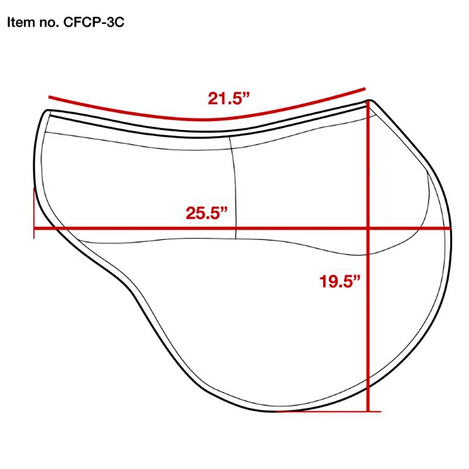 All-Purpose Contoured Correction Saddle Pad with Adjustable Memory Foam Inser... - Image 3 of 4