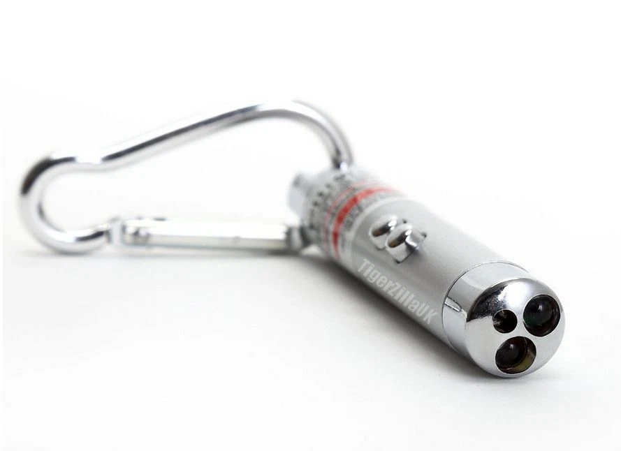 Pack of 2x Mini Laser Pointer Pens+LED Torch+Money Checker 3-in-1 Cat Dog Toys - Image 3 of 4