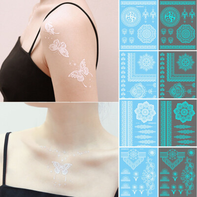Body Art Nightglow Tattoo Aufkleber Unisex Tattoo Aufkleber Leuchtend ψ