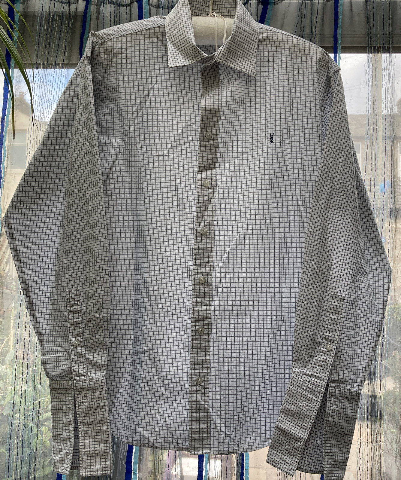 Camicia Vintage Yves Saint Laurent Uomo Formale Bianco Doppio Polsino 16 5"" 42