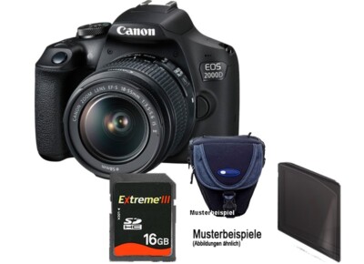 Canon EOS 2000D mit EF-S 18-55 IS II  inkl. 16GB Komplettset!  DSLR Kamera ****