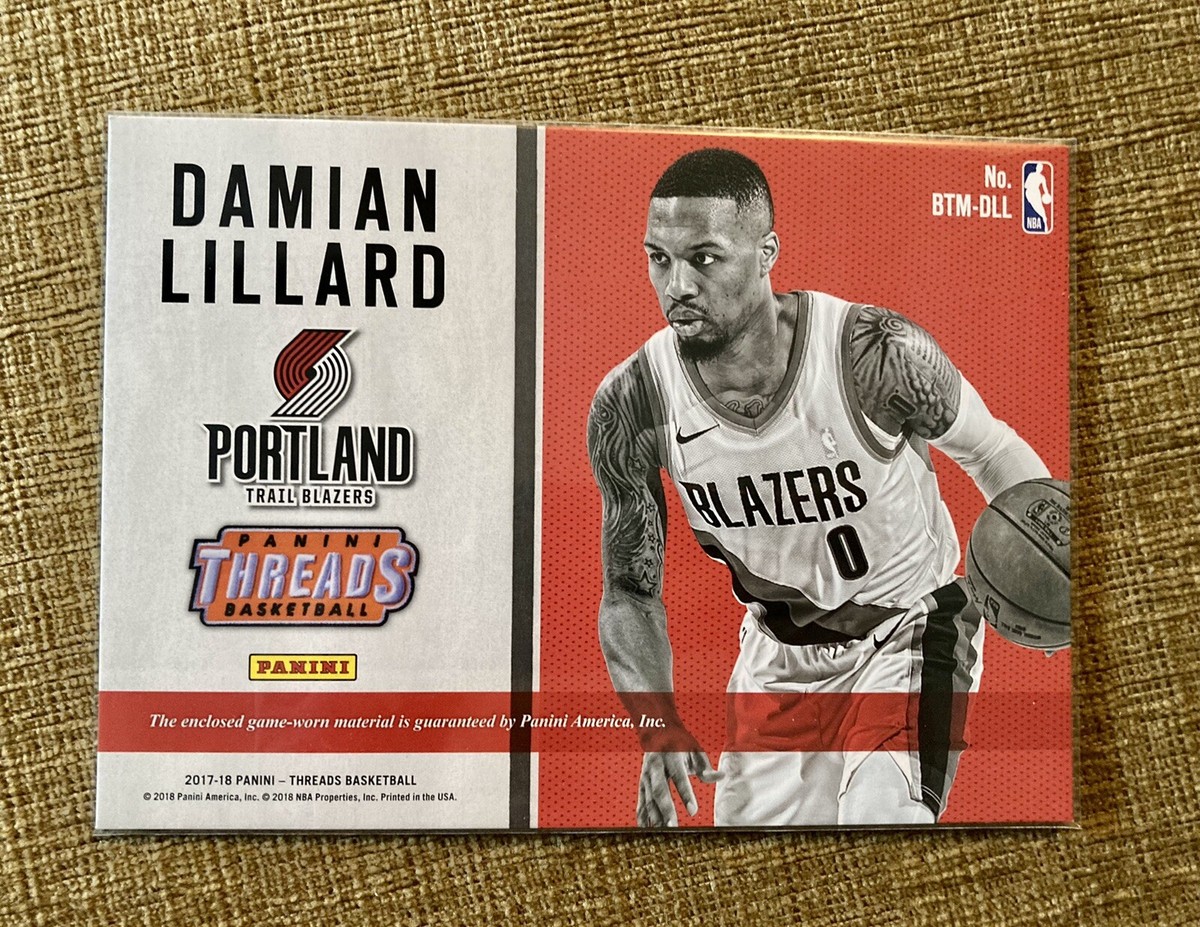 2017-18 Panini Threads Damian Lillard 5x7 Box Topper Jumbo