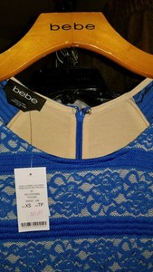 bebe royal blue dress