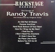 5917 RANDY TRAVIS  SONGS  BACKSTAGE KARAOKE   CDG LOT VA