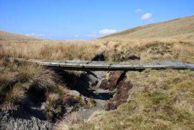 Photo 6x4 Bridge over Whitemoss Burn This makeshift bridge straddles the  c2009